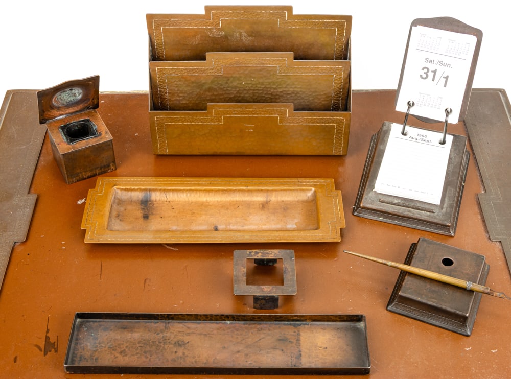 A Dirk van Erp copper desk set - 2