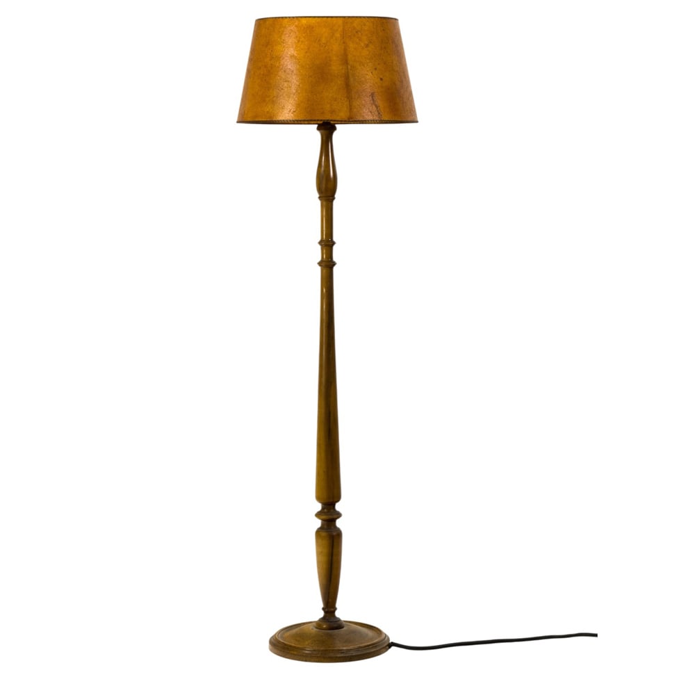 An Arts and Crafts copper table lamp with mica shade: An Arts and Crafts copper table lamp with mica shade, possibly Dirk van Erp, unmarked, 16.5"h x 10"dia