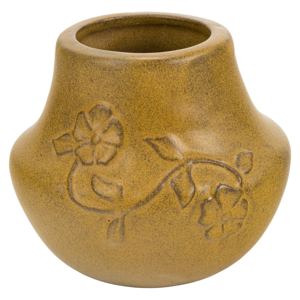 An Arequipa California floral decorated pottery vase (1 of 4)