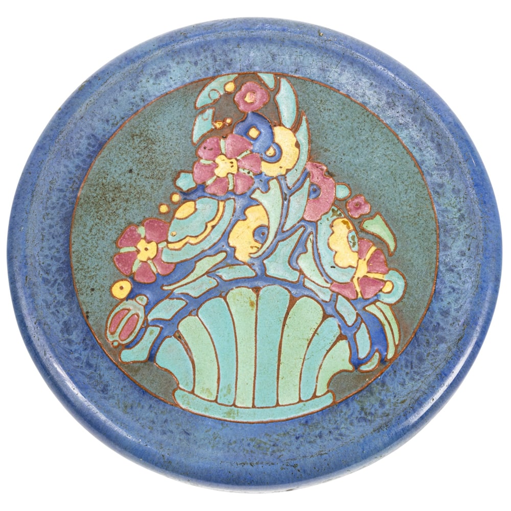 A California Faience Flower Basket trivet (1 of 3)