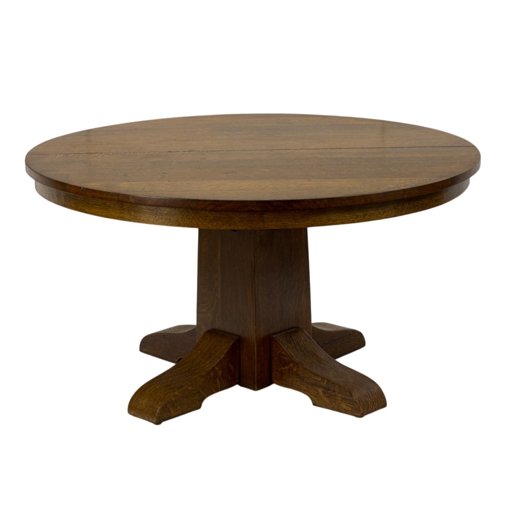 A Gustav Stickley dining table, model 65 (1 of 8)