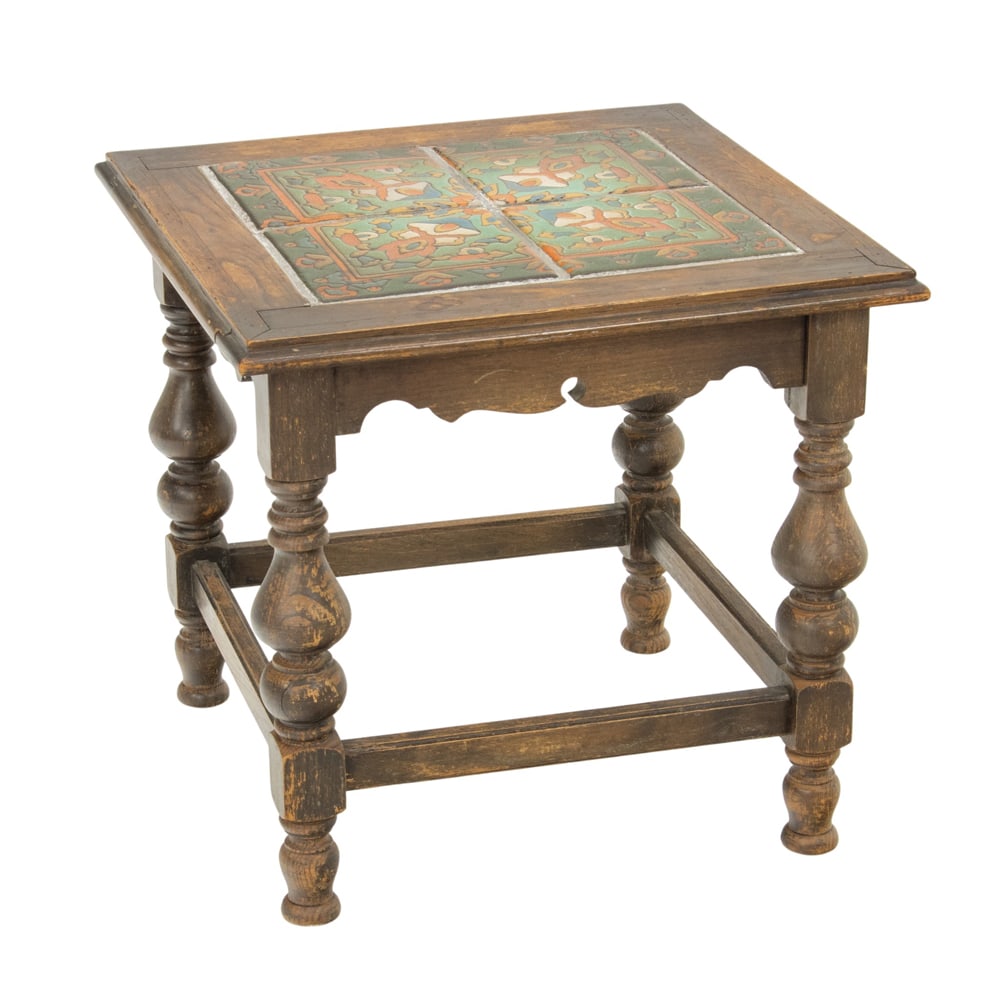 A Spanish Revival tile top table, likely Taylor (1 of 3)