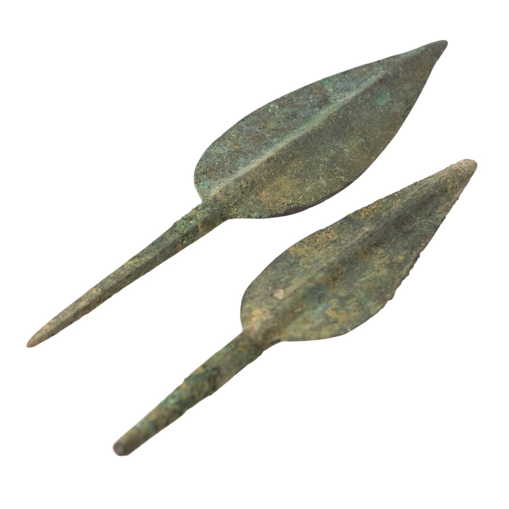 Two bronze points on later stand - 3