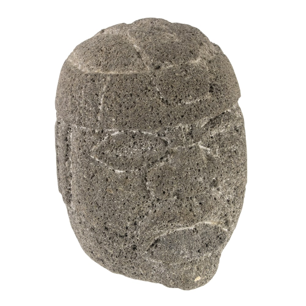 An Olmec carved lava head fragment: An Olmec carved lava head fragment, 5"h x 4"w