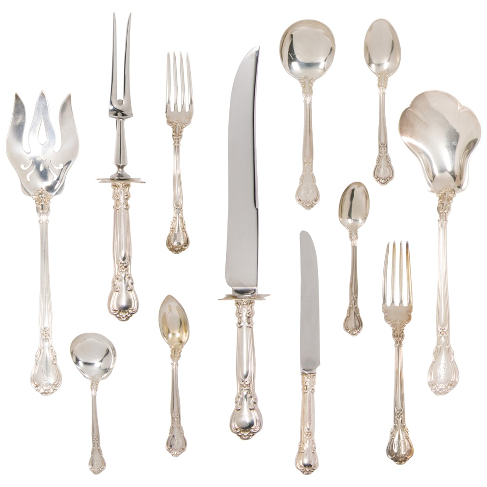 A sterling flatware set (1 of 5)