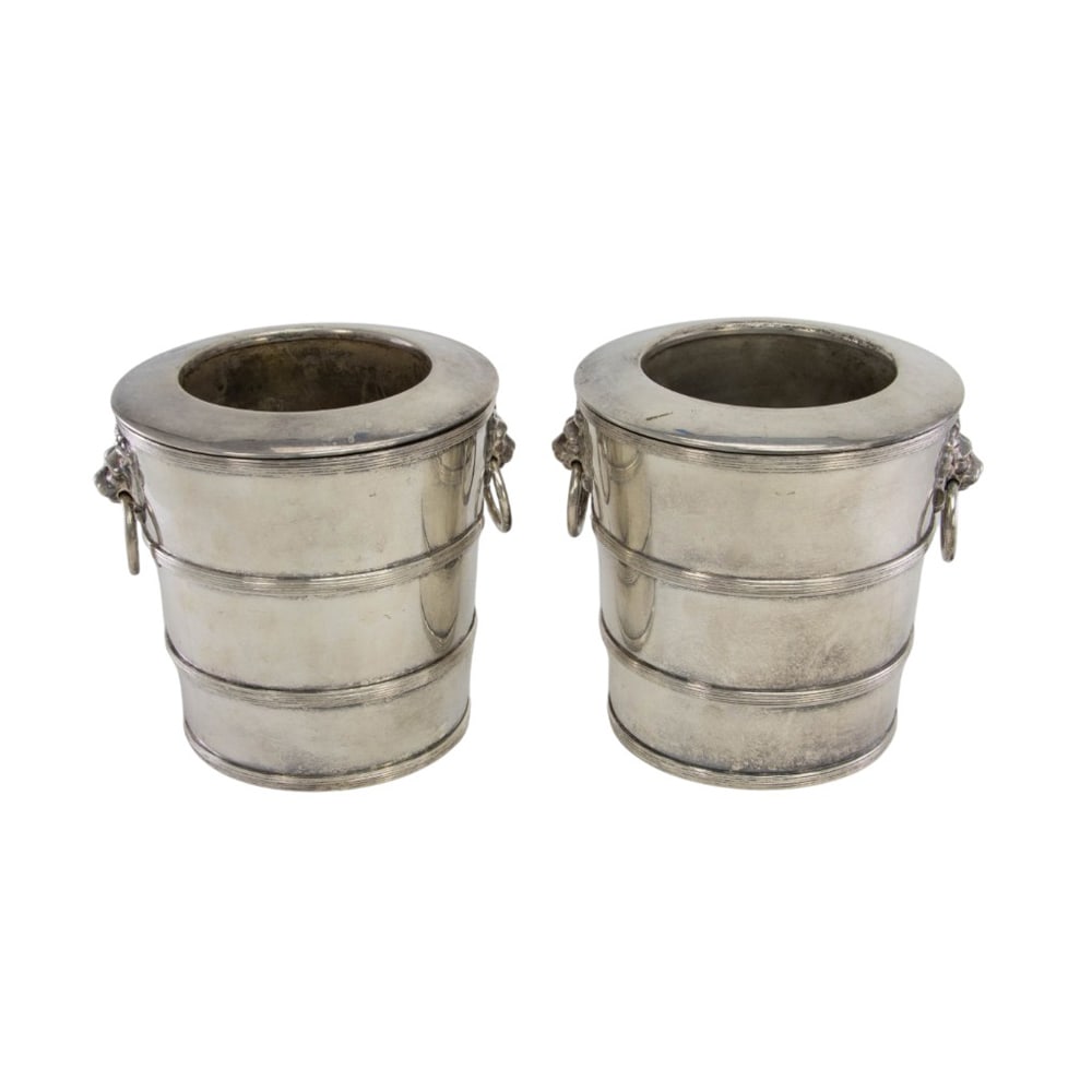 A pair of silverplated Regency style ice buckets (1 of 2)