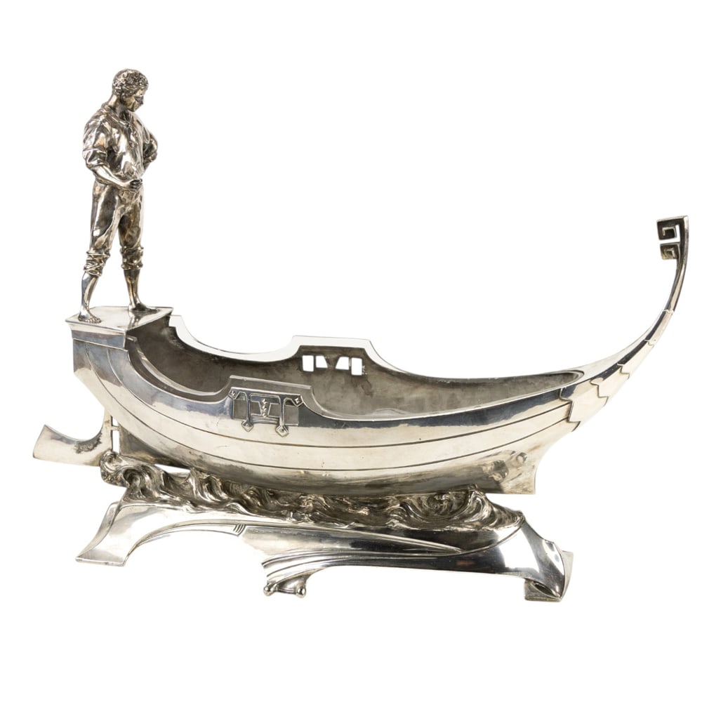 A German WMF Art Nouveau silver plated gondola centerpiece (1 of 4)