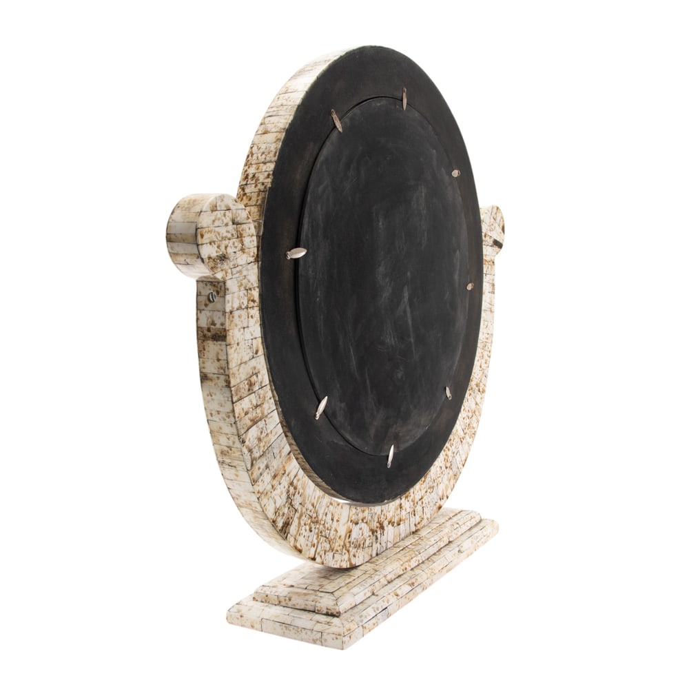 A large bone paneled dressing mirror - 6