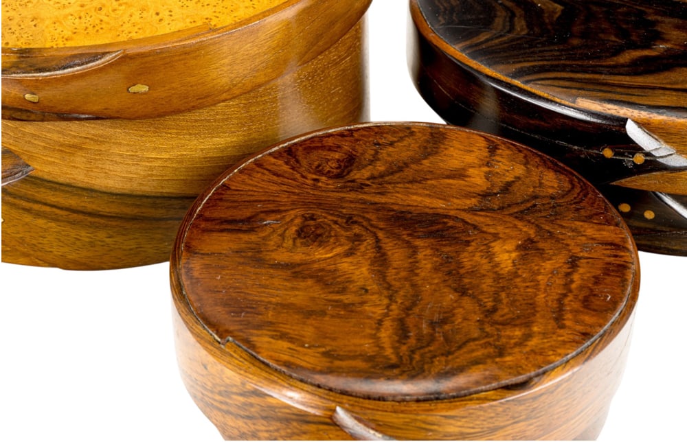 Three Studio steam-bent wood boxes - 3