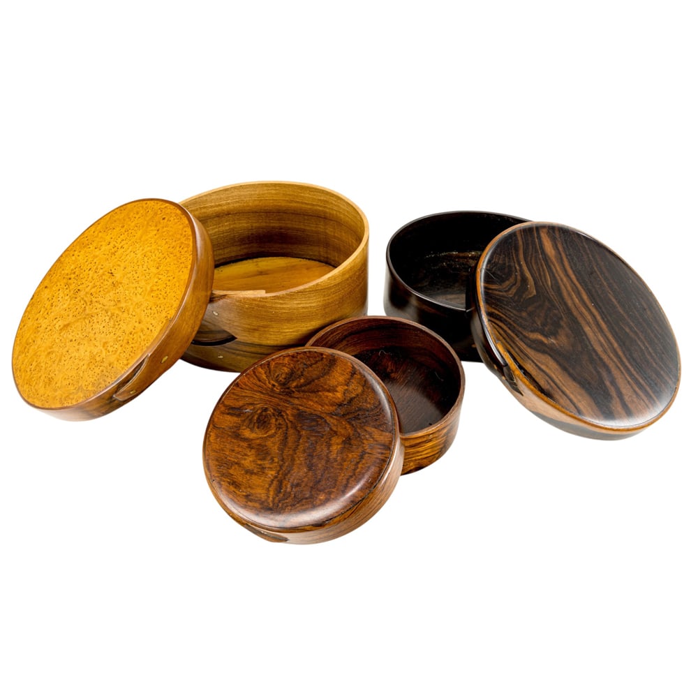 Three Studio steam-bent wood boxes - 4