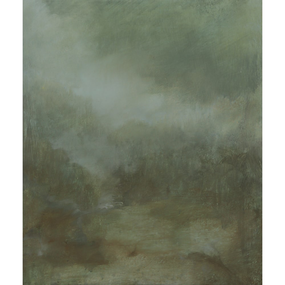 Painting, Michael Norton: Michael Norton (American, 20th century), Untitled #14, 1995, egg tempera on panel, signed, numbered and dated verso, gallery label (Acme, Santa Monica, CA) affixed verso, overall (unframed): 19"h x 16