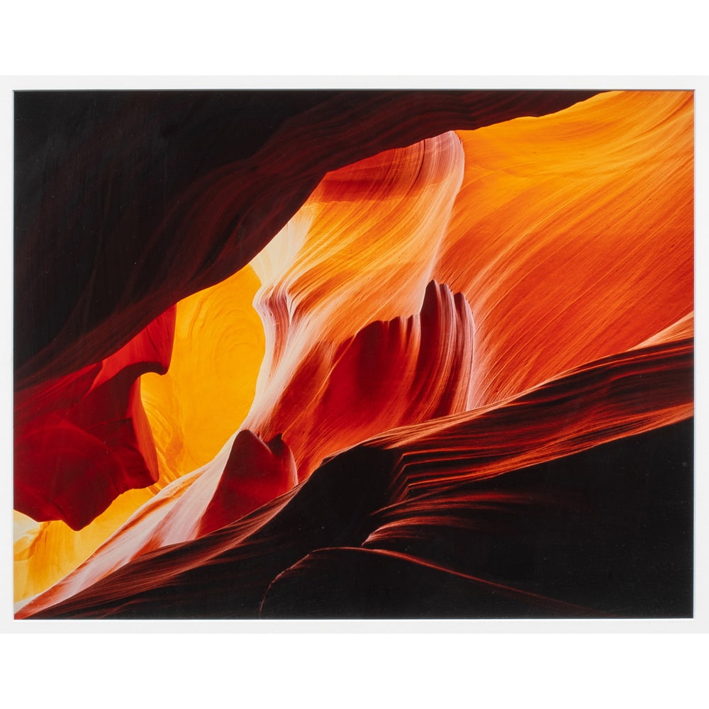 Photograph, Bill La Brie: Bill La Brie (American, 20th/21st century), "Antelope Canyon" chromogenic print, pencil signed lower right mat, edition 6/250, sight: 20"h x 15"w, overall (with frame): 29"h x 15"w