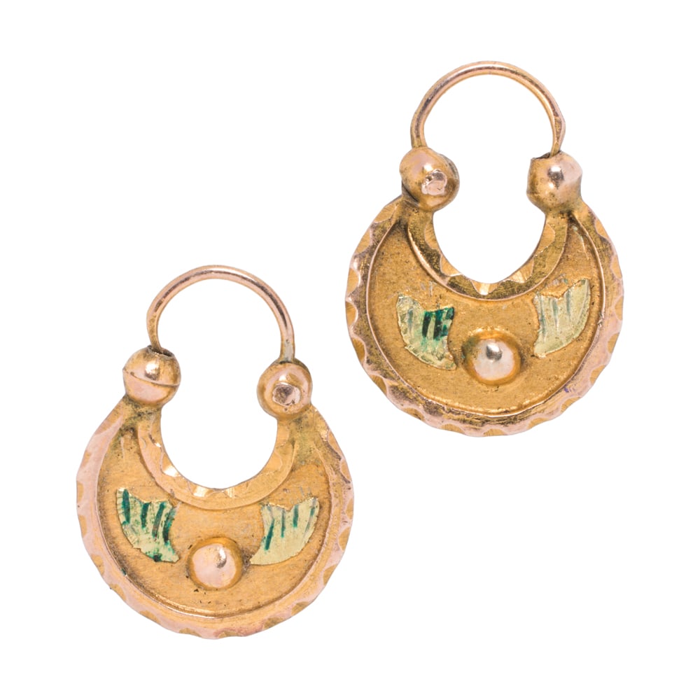 enamel earrings: enamel earrings