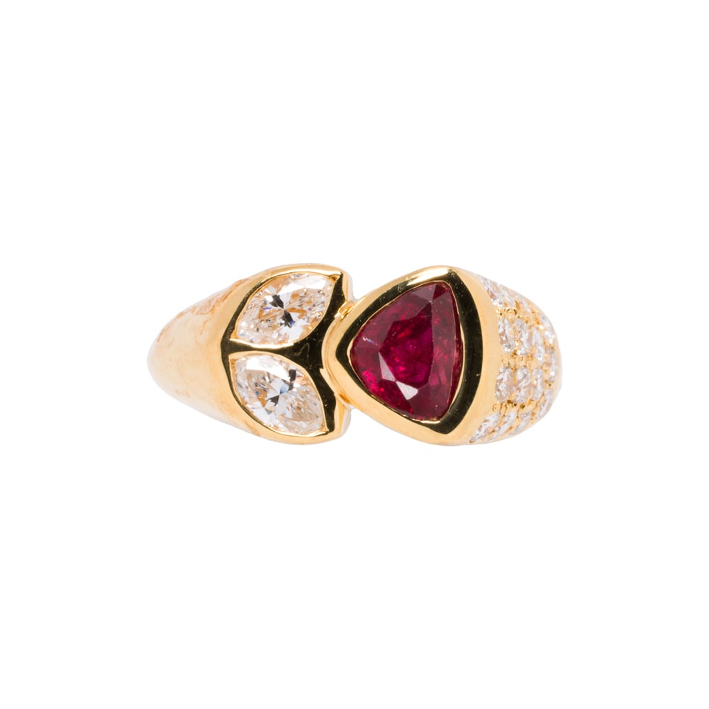 A ruby, diamond and 18k gold ring (1 of 2)