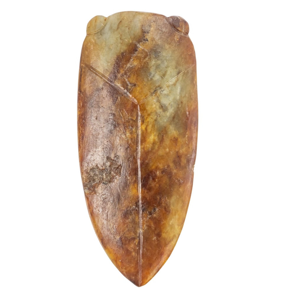 A Chinese archaic jade cicada: A Chinese archaic jade cicada. Han dynasty, 3.125" across.