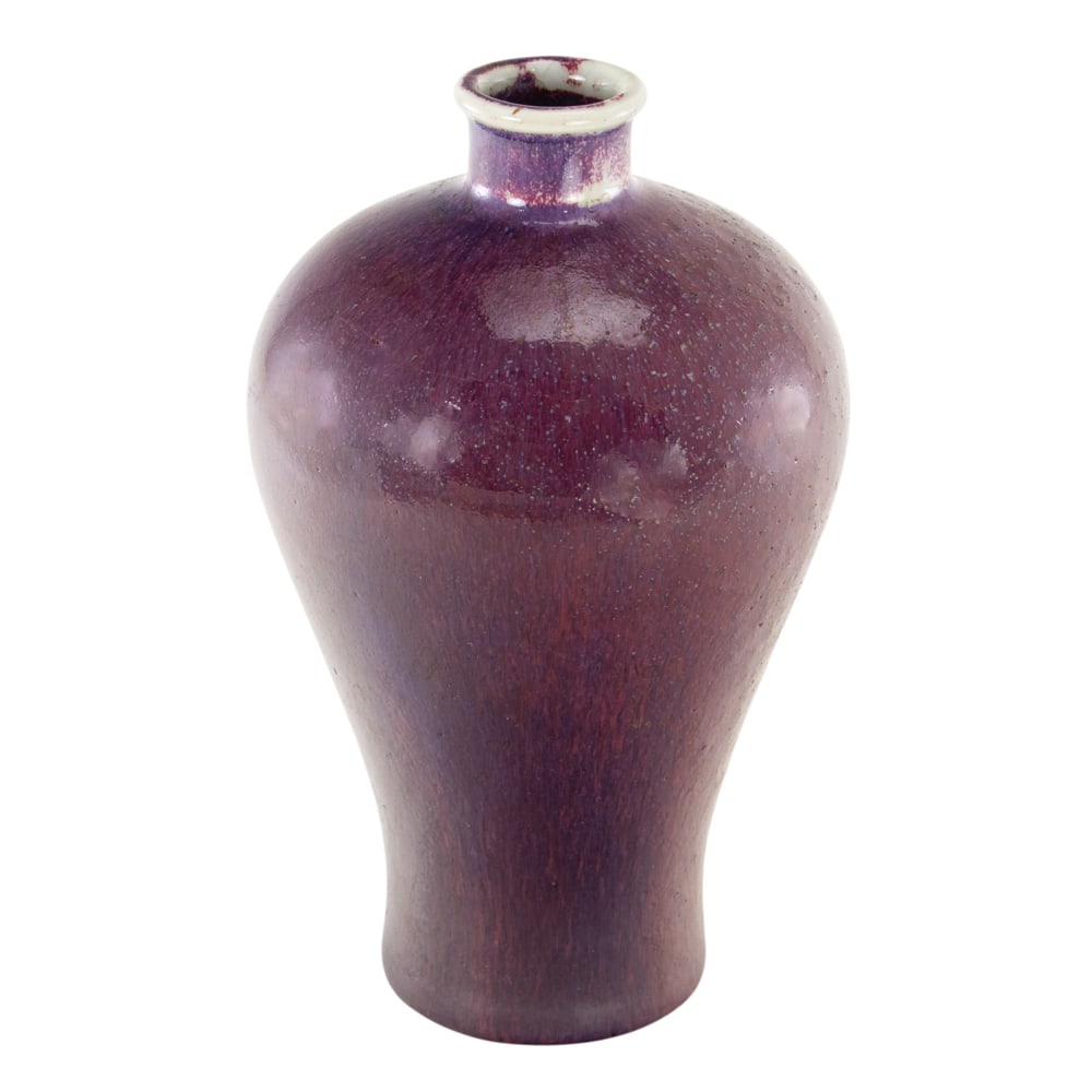 A Chinese flambe glazed meiping vase (1 of 2)