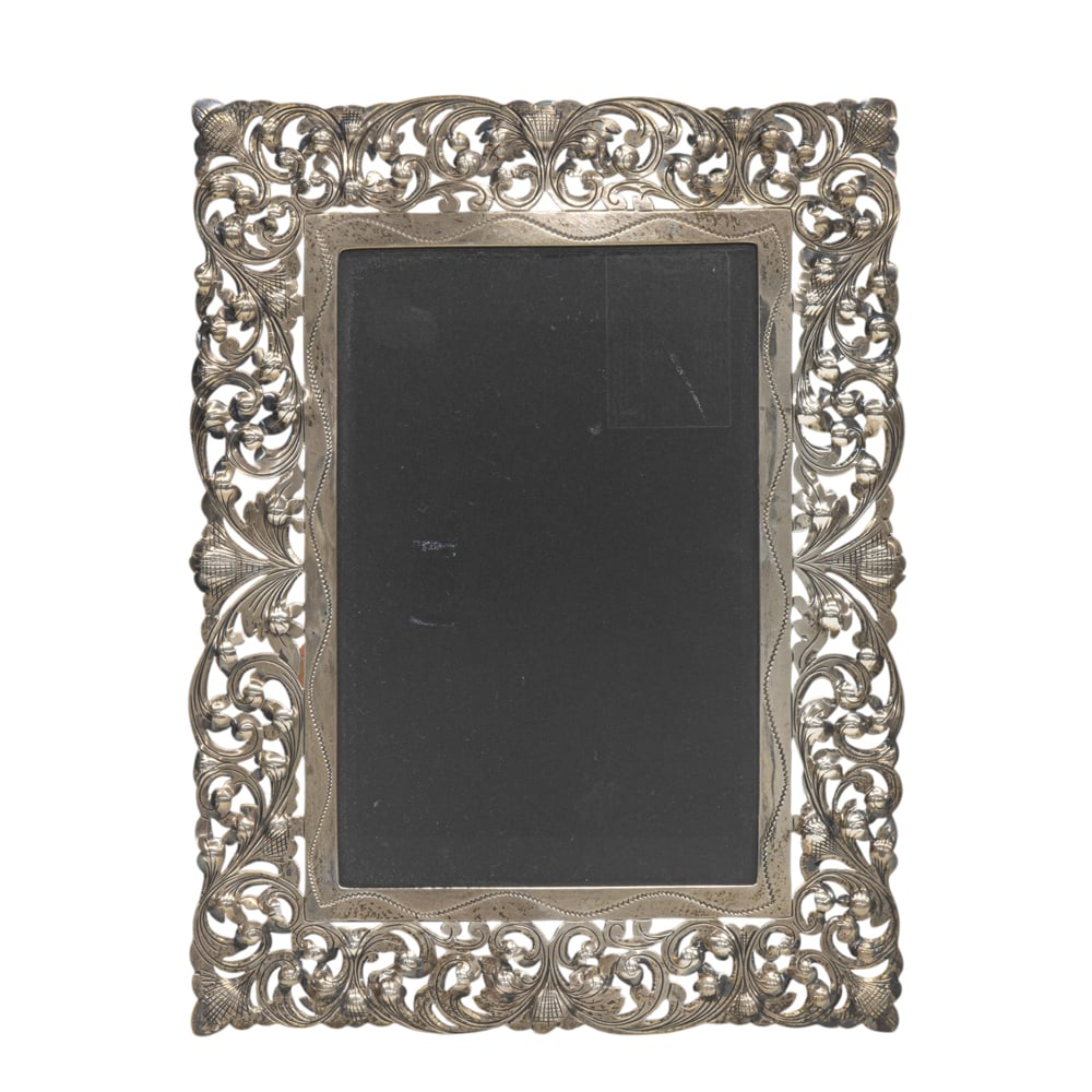 A silver reticulated photograph frame (1 of 2)