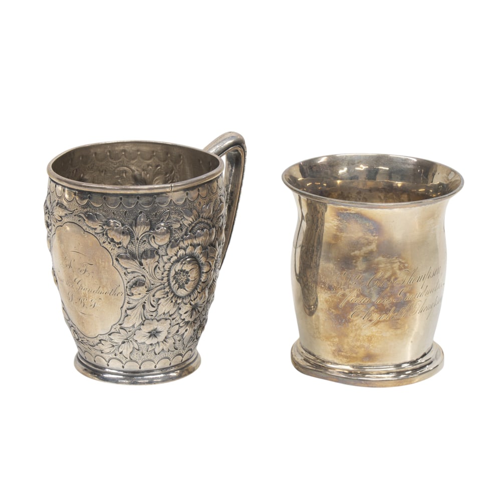 A lot of two 19th century silver children's cups (1 of 2)