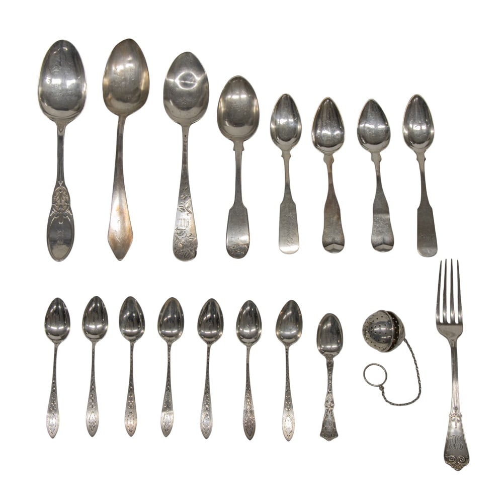 A group of silver flatware (1 of 2)