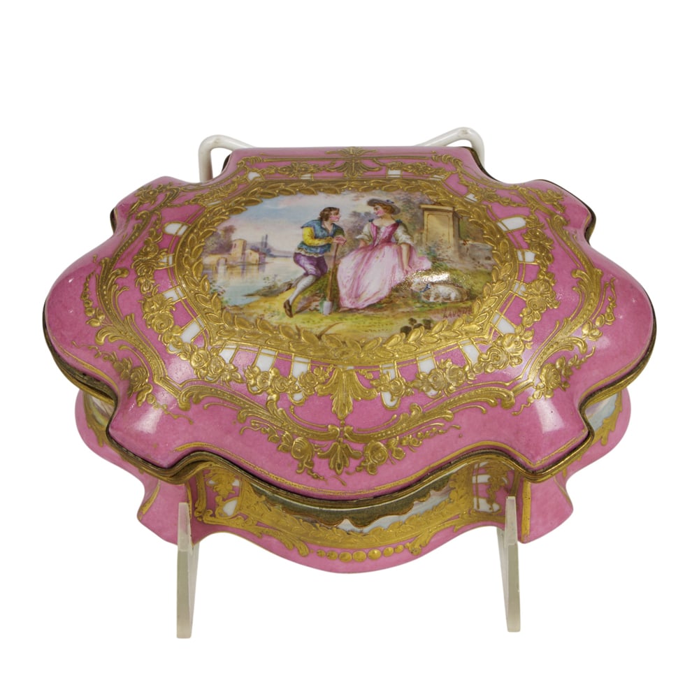 A Sevres style porcelain gilt bronze mounted table box (1 of 1)