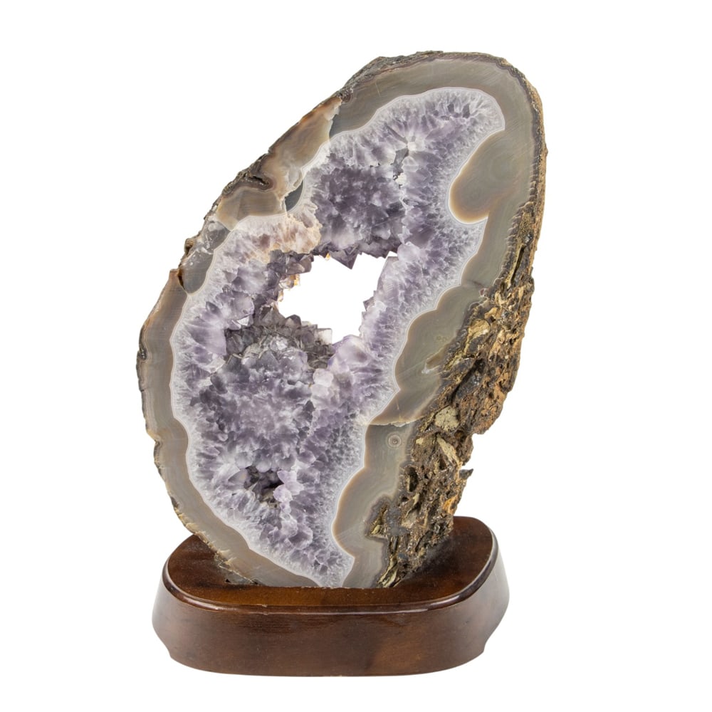 An amethyst quartz specimen slab (1 of 1)