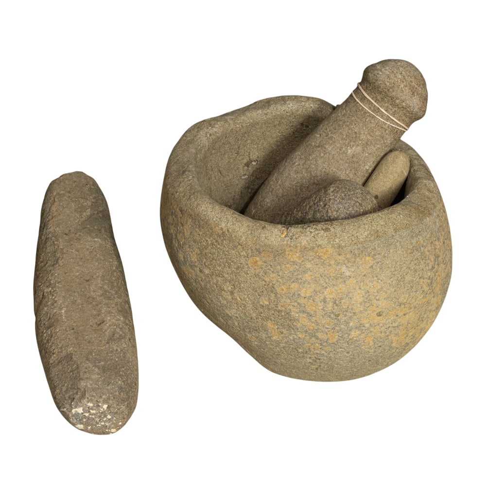 A stone mortar and four pestles (1 of 1)