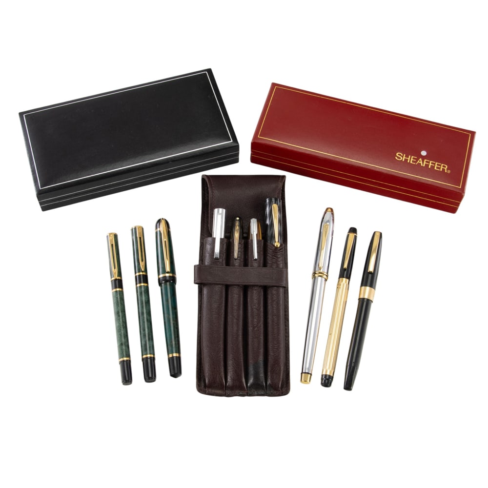 An assembled group of mainly fountain pens (1 of 6)
