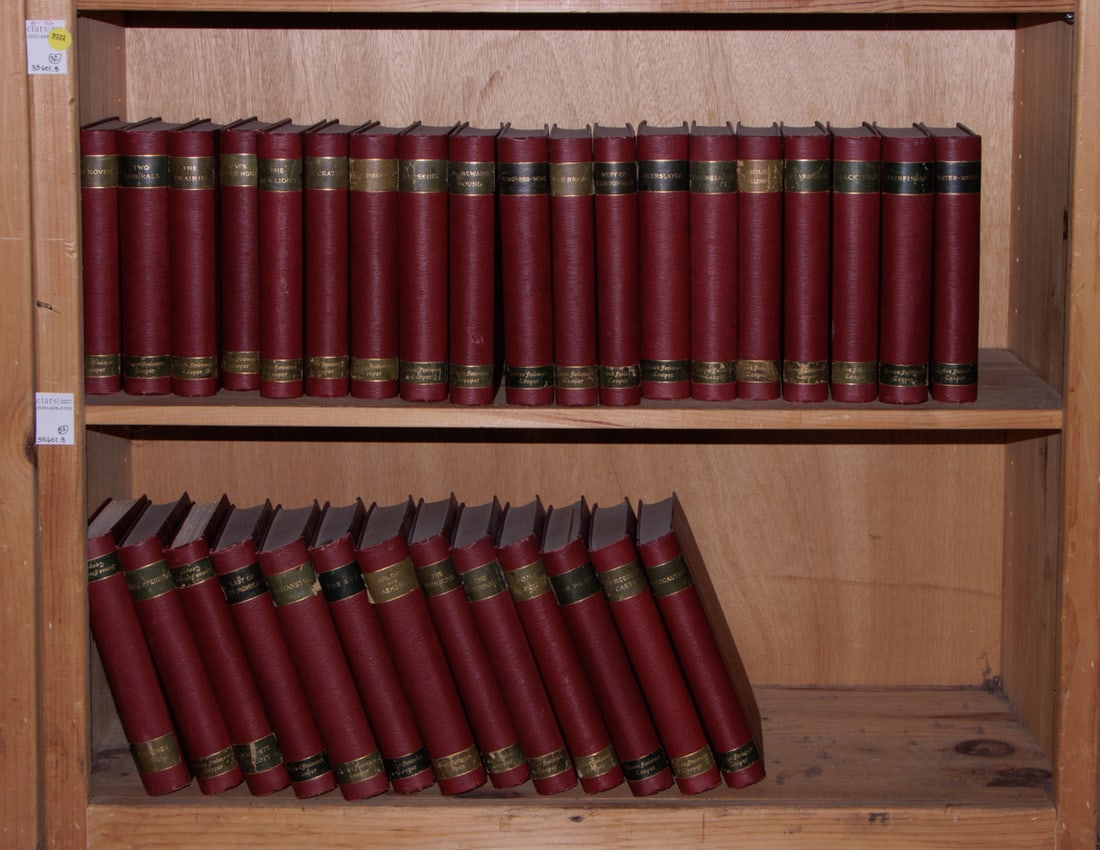 Books, The Complete Works of J. Fenimore Cooper: The Complete Works of J. Fenimore Cooper, Limited Stocking Edition, Published by G.P. Putnam & Sons, 1900, 32 volumes, #671 or 1000