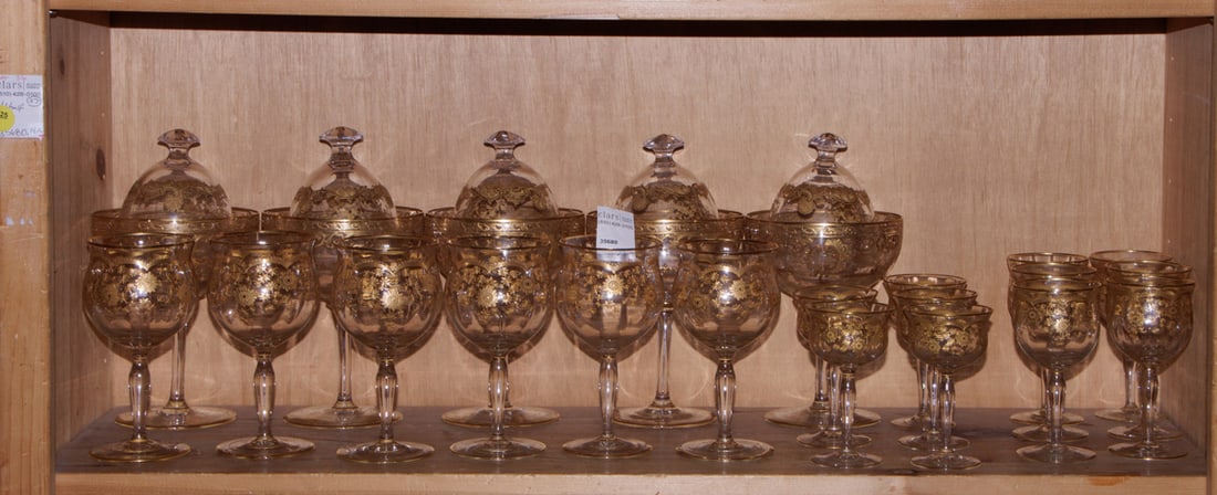 A group of gilt decorated stemware (1 of 1)