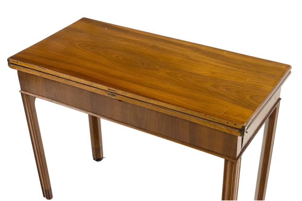 A mahogany card table - 5