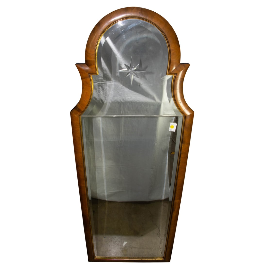 A Queen Anne style cut glass arched mirror (1 of 1)