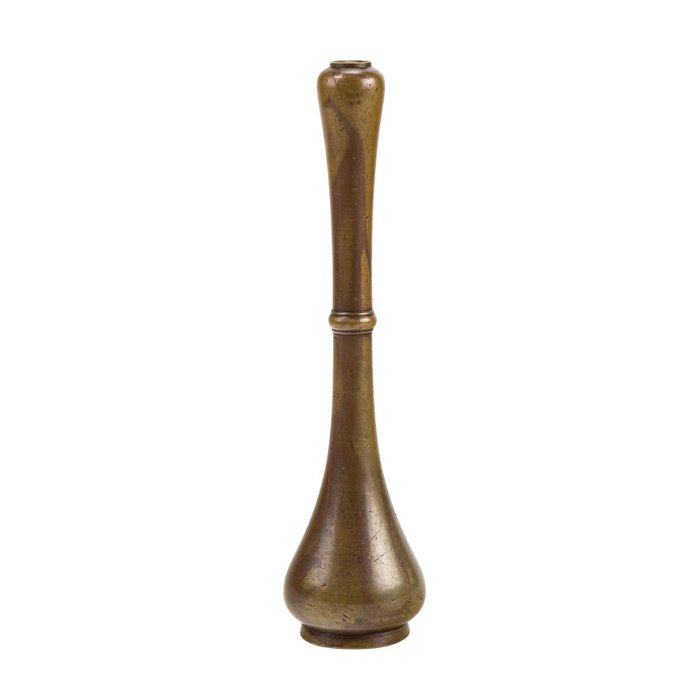 A Japanese bronze vase: A Japanese bronze vase. 10.5" high.
