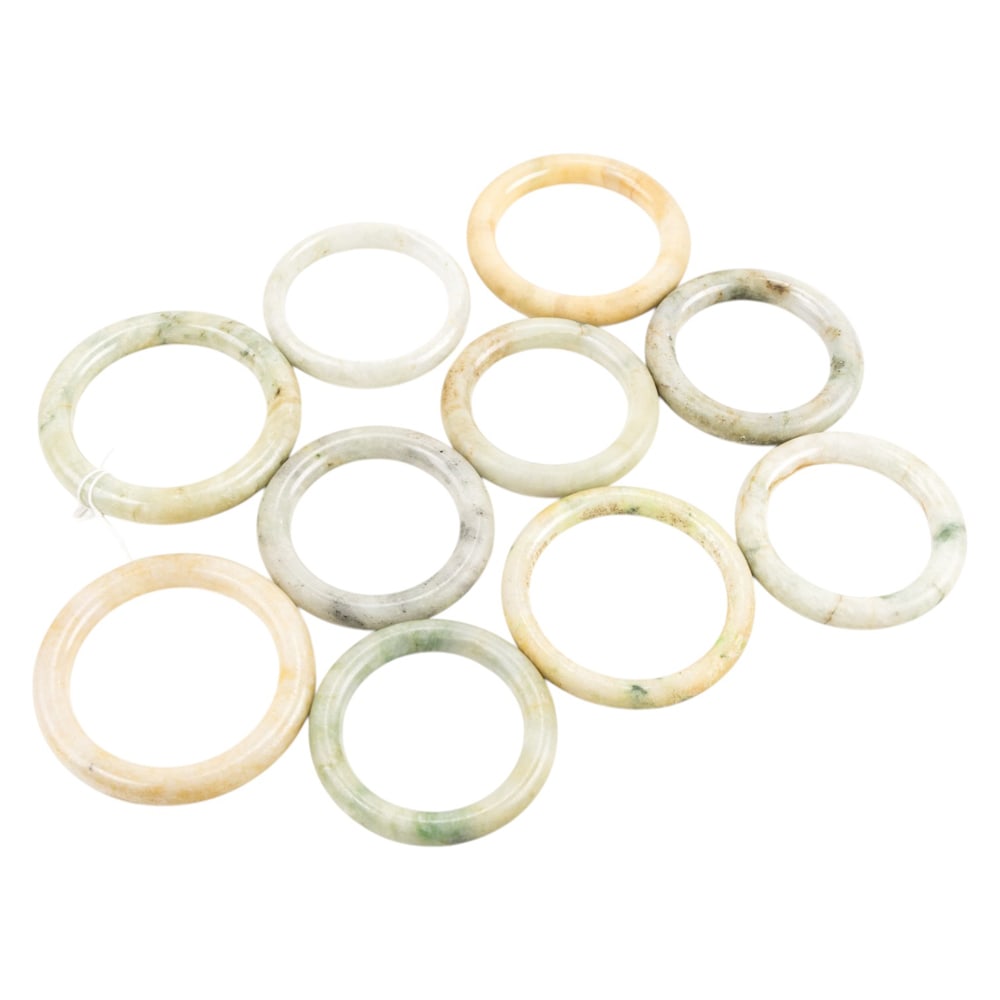 (lot of 10) Chinese jadeite bangle bracelets (1 of 2)