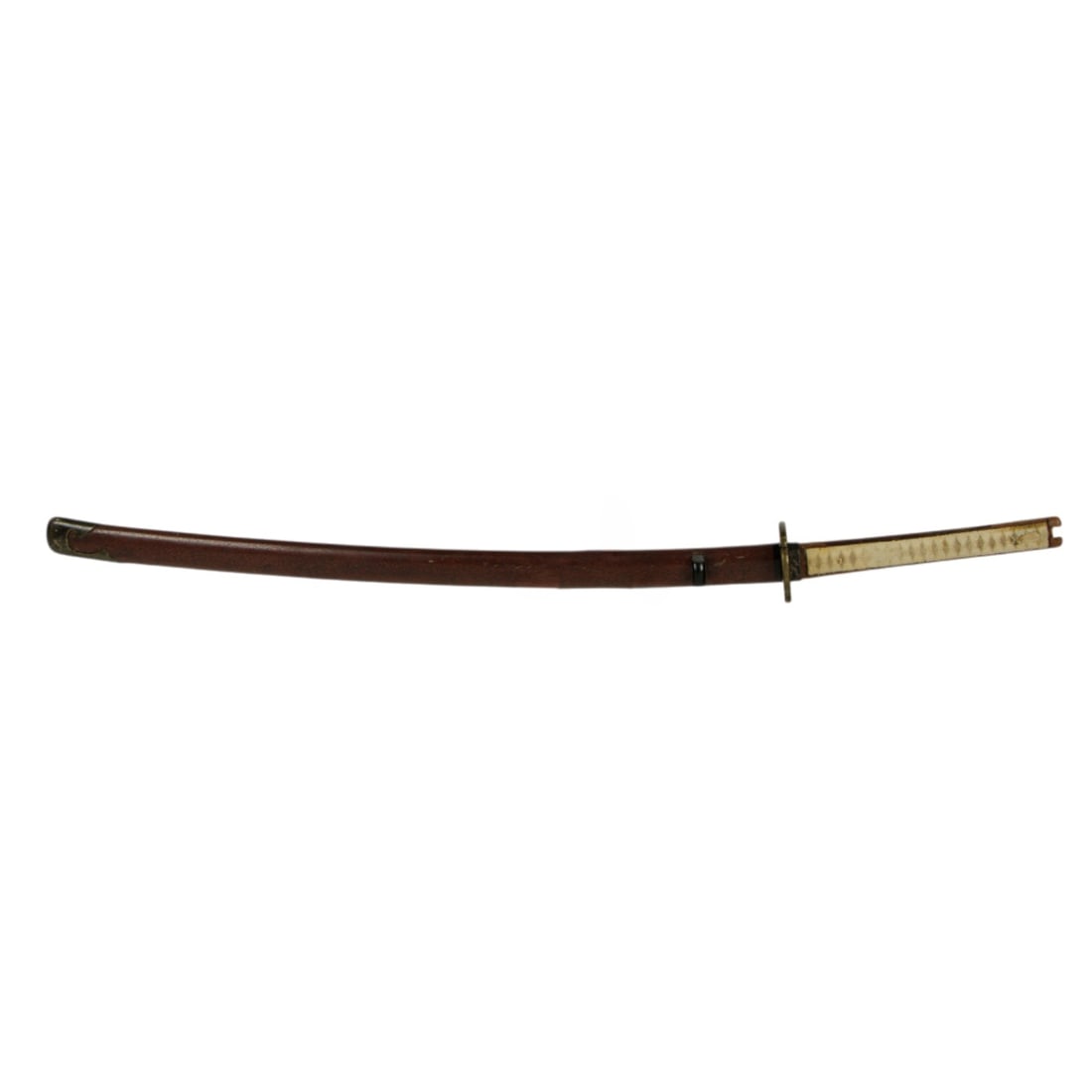 A Japanese katana: A Japanese katana. Early 20th century, 28.5" length of blade, 40.5" overall length.