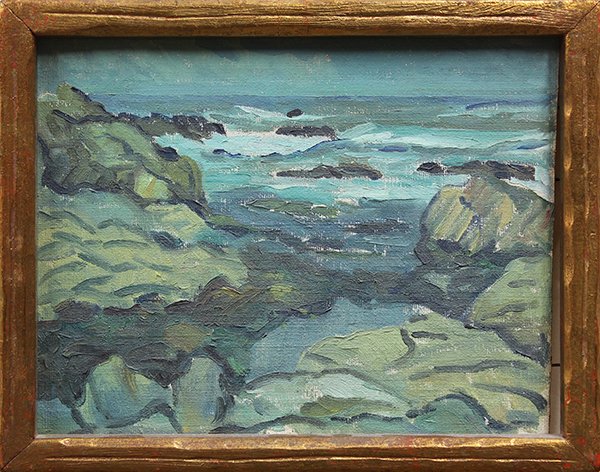 Landscape Paintings, Arnold Bay: (lot of 2) Arnold Bray (Russian/Californian, 1892-1972), ''Golden Gate Park'' / ''Lands End,'' 1931, oils on boards, artist's name inscribed versos, titled versos, sights (both): 8.5''h x 10.5''w, ove