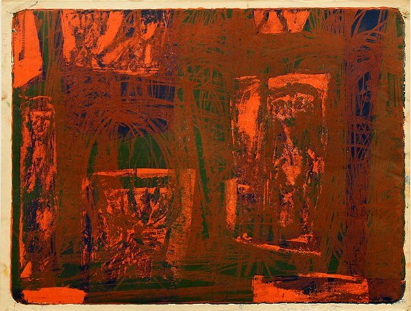 Prints, Roy de Forest: (lot of 2) Roy de Forest (Californian, 1903-2007), Abstract in Red, Blue and Green (1952) / Abstract in Black and White (circa 1952), lithographs, signed and dated lower left / signed lower right, she