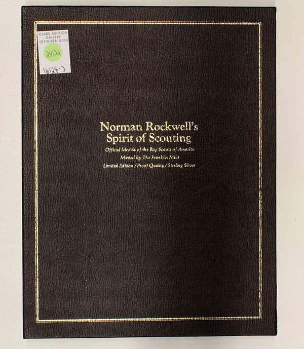Norman Rockwell's Spirit of Scouting Official Medals: (lot of 12) Norman Rockwell's Spirit of Scouting Official Medals of the Boy Scouts of America, minted by The Franklin Mint, Limited Edition/Proof Quality/Sterling silver, with COA, 9.7 troy oz.