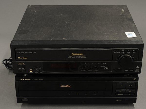 Laser disc players: (lot of 2) Laser disc players, consisting of a Panasonic player and a Pioneer player.