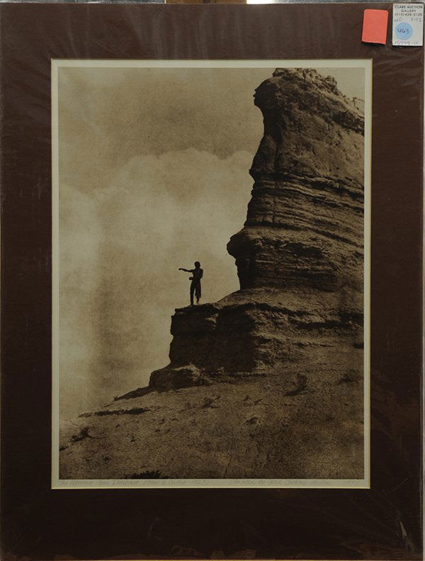 Works after Edward Curtis .: (lot of 2) After Edward Curtis (American, 1868-1952), "The Offering: San Ildefonso", and "Mohawk Mother and Child", printed by Jean Anthony du Lac, dated 1977 and 1976, overall(s): 24"h x 18"w