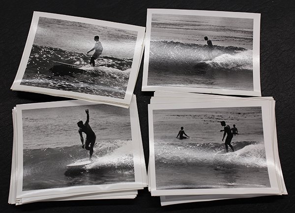 Surfing photographs by LeRoy Grannis: (lot of 43) LeRoy Grannis (Californian, 1917-2011), ''Surfing - Secas (California),'' 1960, unframed photographs, each stamped ''July 19, 1960'' verso, print (each): 4''h x 5''w. Provenance: Estate of