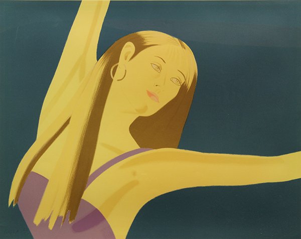 Print, Alex Katz, Night: William Dunas Dance II: Alex Katz (American, b. 1927), "Night: William Dunas Dance II," color lithograph, pencil signed lower left, edition 62/125, sheet: 25"h x 31"w, overall (with frame): 35.5"h x 41.75"w
