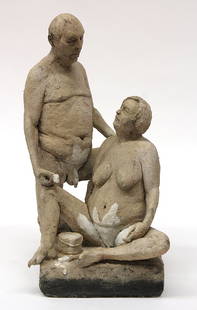 Sculpture, Lars Calmar, Body Paint: Lars Calmar (Danish, b. 1968), Body Paint, ceramic sculpture, overall: 17.75"h x 9"w x 11"d. Provenance: Property of the Marquis C. Landrum Trust donated to The Montclair Foundation for support of the