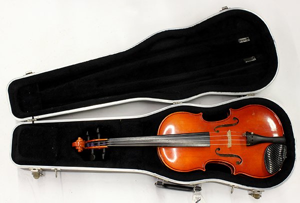 German violin,: German violin, with label for Jose Klier, in fitted case, 24"l.