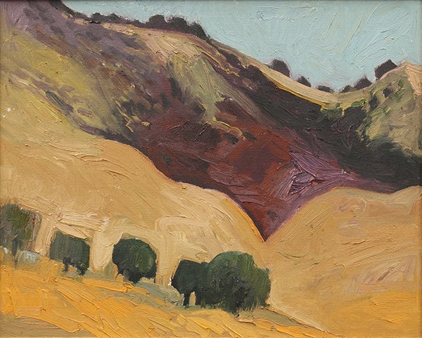 Paintings, Lundy Siegriest, California Foothills: (lot of 2) Lundy Siegriest (Californian, 1925-1985), California Foothills, oils on canvas, unsigned, sights: 16"h x 20"w, overalls (with frames): 18.5"h x 22.5"w