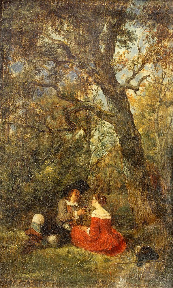 Painting, German School (18th century), Couple Toasting