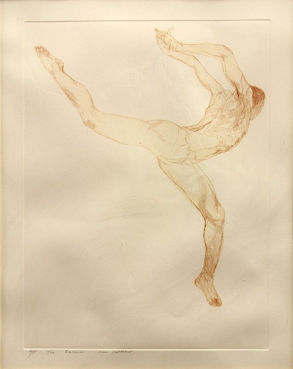 Print, Ivan Valtchev, The Balance: Ivan Valtchev (American/German, b.1944), "The Balance," etching, pencil signed lower center margin, Artist's Proof edition, titled lower left margin, sight: 17.5"h x 1"w, overall (with frame): 31"h x