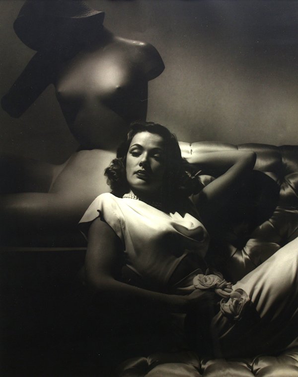 Photograph, George Hurrell, Gene Tierney, 1937: George Hurrell (American, 1904-1992), Gene Tierney, 1937, gelatin silver print, signed lower right, edition 227/250, sight: 19.5"h x 15"w, overall (with frame): 31"h x 25"w