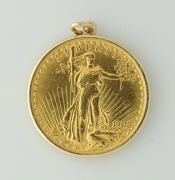 20 Dollar Gold Coin Pendant
