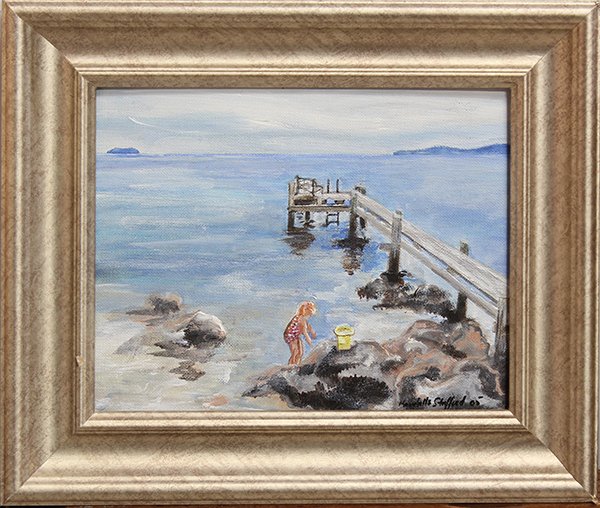 Paintings, Various Harbor and Coastal Scenes: (lot of 4) Various Harbor and Coastal Scenes, oils on board and watercolors, one signed and dated "Marshall Stanford '05" lower right, all 20th century, largest overall: 12"h x 13.75"w