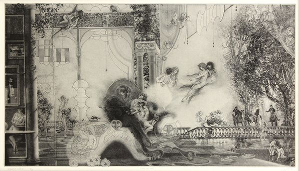 Print, Peter Milton: Peter Milton (American, b.1930), "Before the Hunt," 1978, etching and engraving, signed and dated lower right, titled center, edition of 160, sight: 22.5''h x 39.74''w, overall (with frame): 35''h x 5